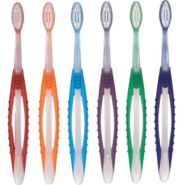 Sofresh Soft Toothbrush Wide Grip With Flossing Bristles