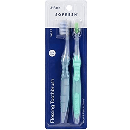 Sofresh Flossing Toothbrush Soft 2 Pack