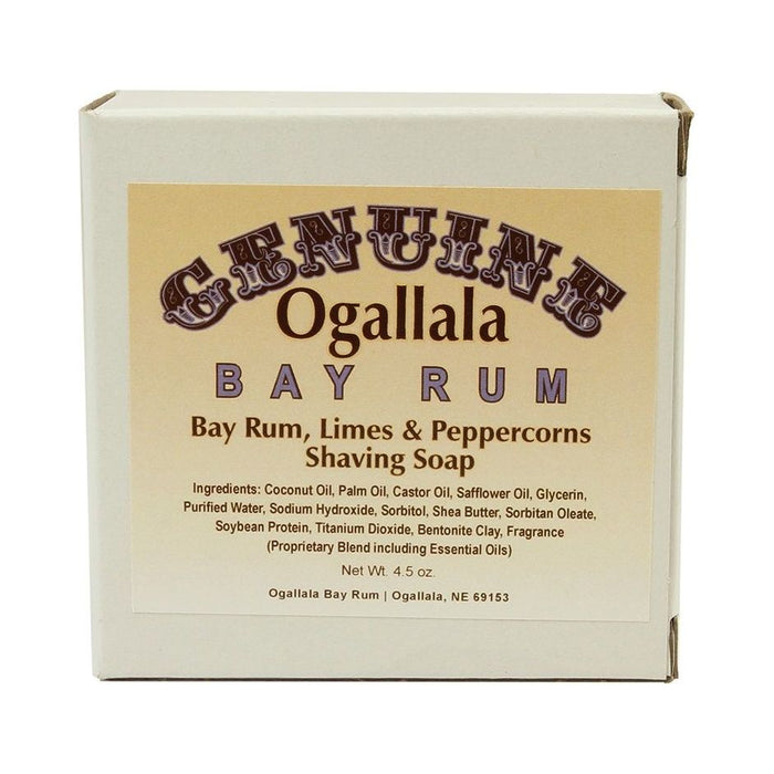Ogallala Bay Rum, Bay Rum-Limes & Peppercorns Shaving Soap 4.5 Oz