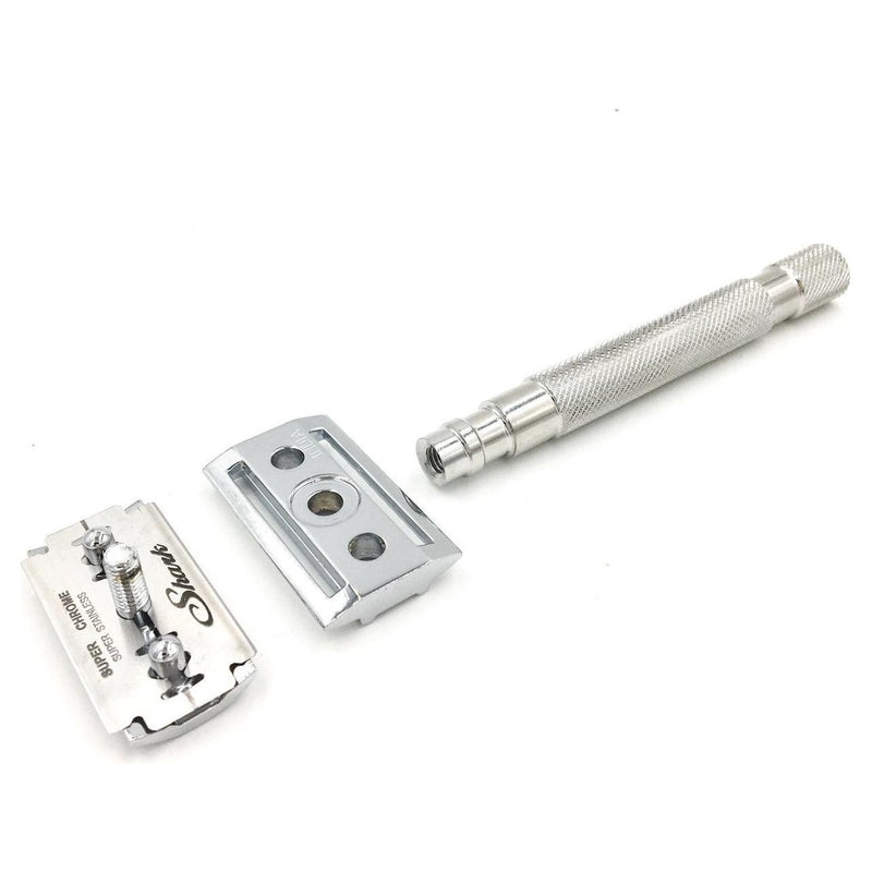 Parker Parker 64S Stainless Steel Handle With Closed Comb Head Safety Razor Safety Razor