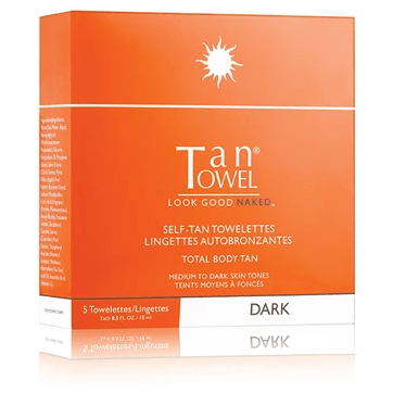 Tan Towel Tan Towel Total Body Dark Tan Towelette 5-Pack Self Tanner
