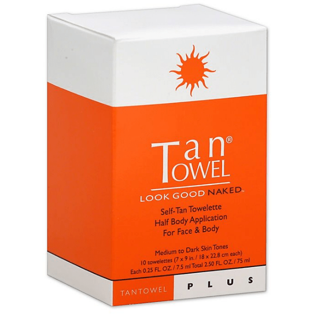 Tan Towel Half Body Self-Tan Towelettes - Dark 10 pack