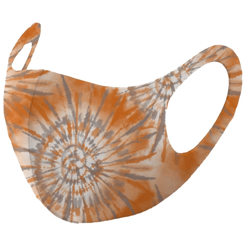 Mask4Aide Mask4Aide Reusable Unisex Face Mask Tie Dye Orange & Gray Reusable Unisex Face Mask