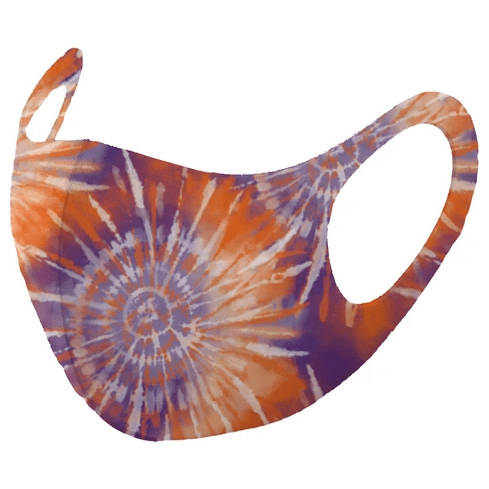 Mask4Aide Mask4Aide Reusable Unisex Face Mask Orange & Purple Tie Dye Reusable Face Mask