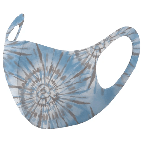 Mask4Aide Mask4Aide Reusable Unisex Face Mask Tie Dye Blue & Gray Face Mask