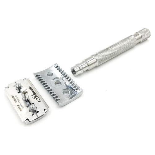 Parker Parker 68S Stainless Steel Handle Open Comb Head Safety Razor Safety Razor