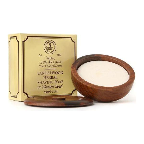 Taylor Of Old Bond Street Taylor Of Old Bond Street Sandalwood Shaving Soap In A Wooden Bowl 3.5 Oz Shaving Soap Tan