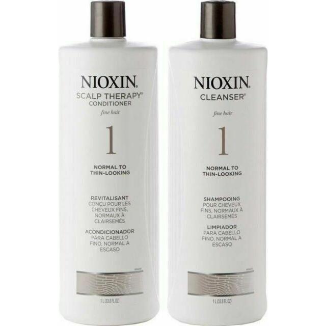 Nioxin System 1 Cleanser Scalp Therapy Duo Set 33.8oz
