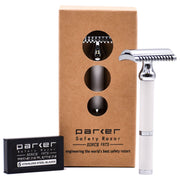 Parker Parker 70C White and Chrome Open Comb Safety Razor Safety Razor