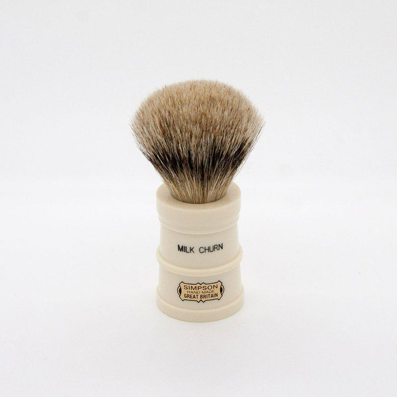 Simpsons Simpsons Milk Churn Best Badger Hair Shaving Brush With Imitation Ivory Handle Shaving Brush