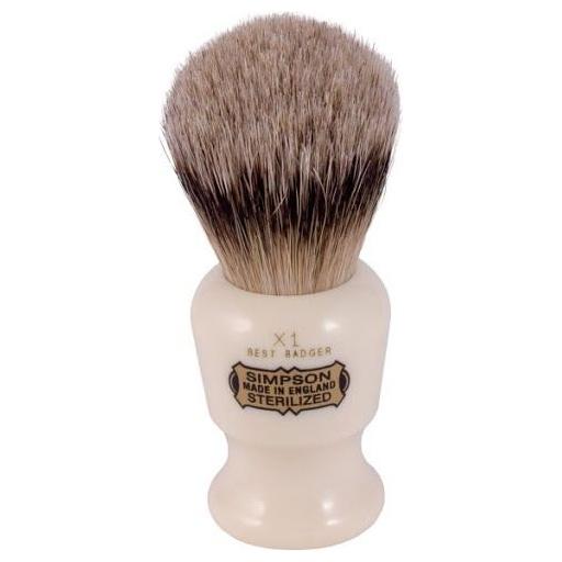 Simpsons Simpsons Commodore X1 Best Badger Hair Shaving Brush Small Shaving Brush