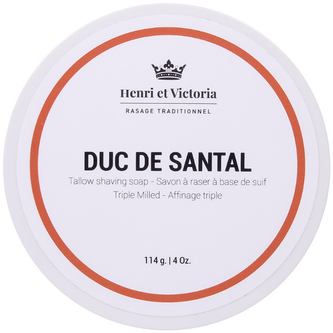 Henri et Victoria Duc de Santal Shaving Soap 4 Oz