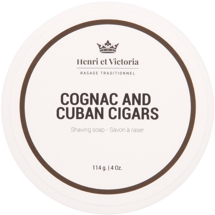 Henri et Victoria Cognac and Cuban Cigars Shaving Soap 4 Oz