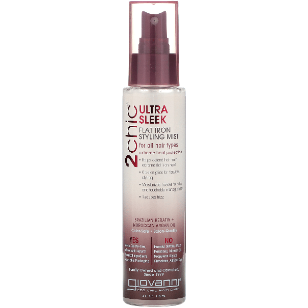 Giovanni Giovanni 2 Chic Flat Iron Styling Mist 4 oz Hair Styling Mist Light Gray
