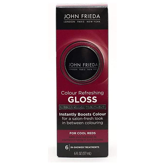 John Frieda Colour Refreshing Gloss Weekly Salon Treatment, Cool Reds 6 oz