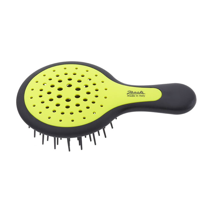 Janeke Mini SuperBrushh Bicolor Black & Green Hair Brush