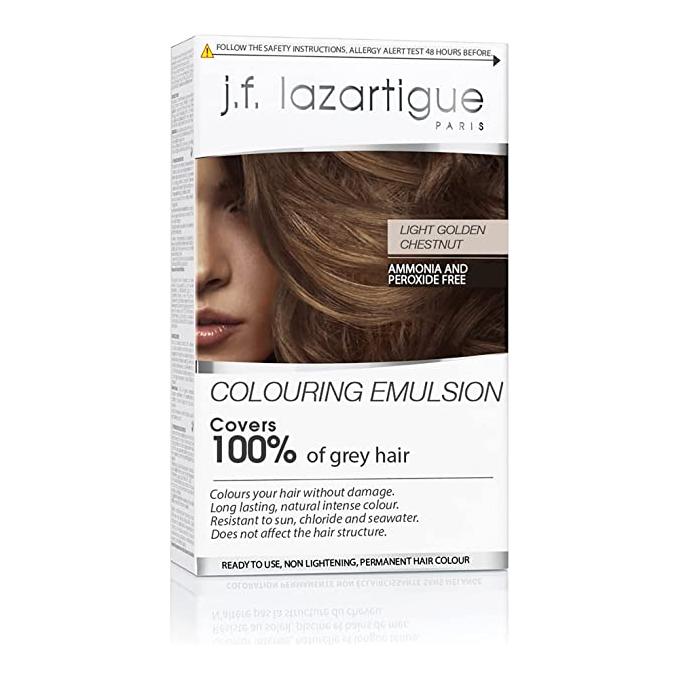 J.f. Lazartigue Coloring Emulsion for Grey Hair Light Golden Chestnut 60ml