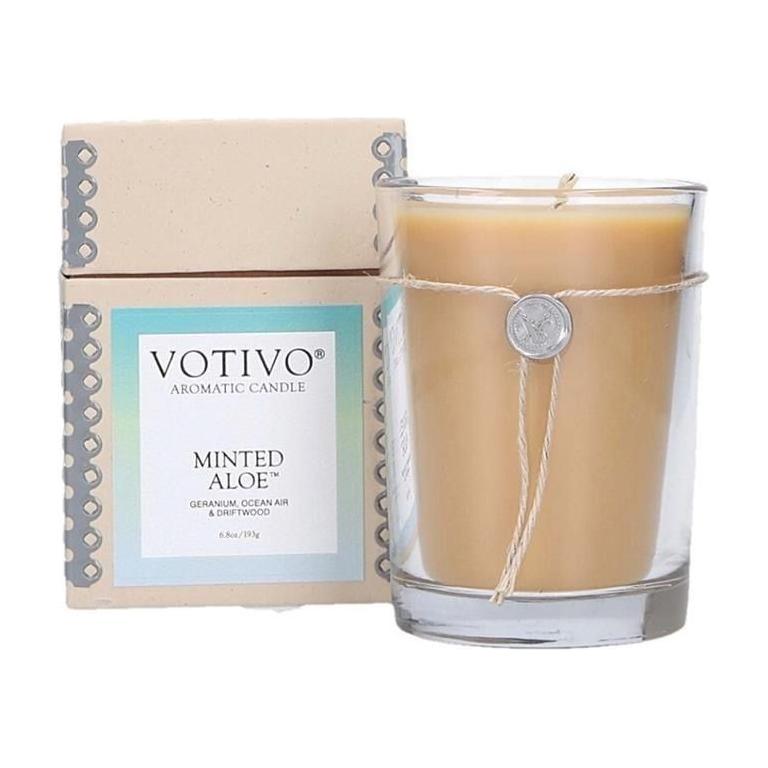 Votivo Votivo Aromatic Candle Minted Aloe 6.8oz Aromatic Candle