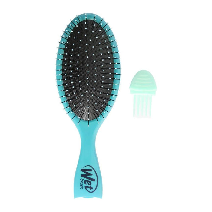 Wet Brush Detangling Hair Brush & Brush Cleaner Set, Turquoise/Blue