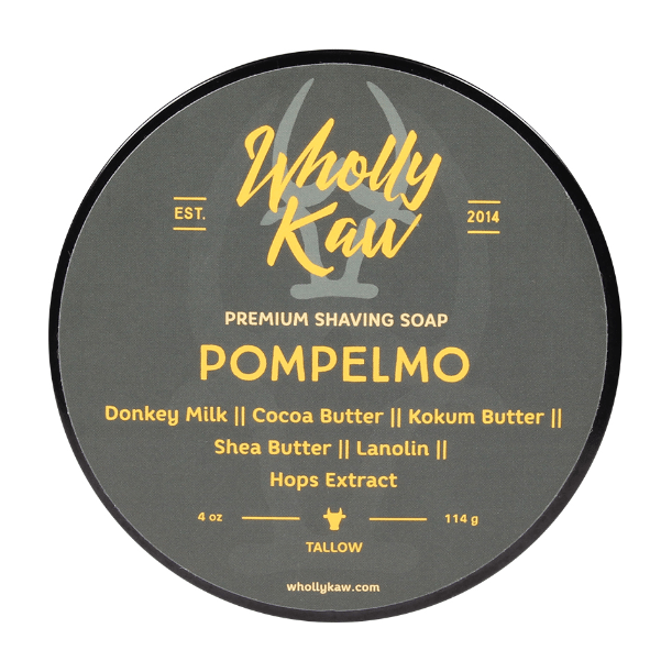 Wholly Kaw Pompelmo Tallow Shaving Soap 4 Oz