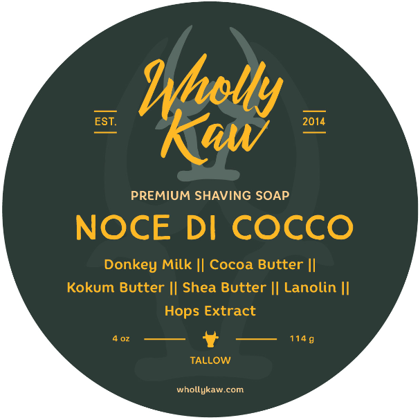 Wholly Kaw Noce di Cocco Tallow Shaving Soap 4 Oz