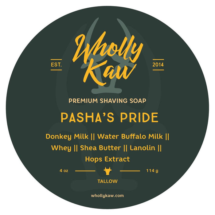 Wholly Kaw Pasha's Pride Tallow Shaving Soap 4 Oz