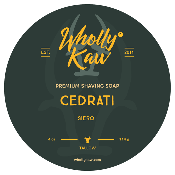 Wholly Kaw Cedrati Tallow Shaving Soap 4 Oz