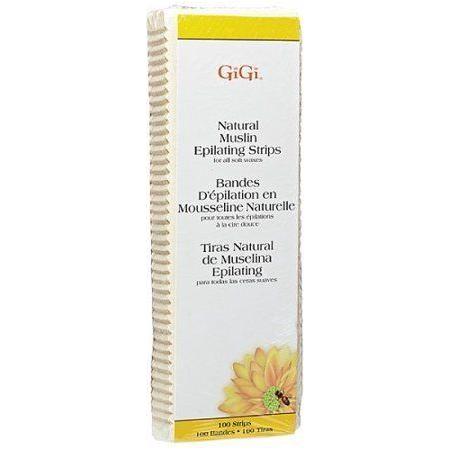 GiGi Gigi Natural Epilating Strips Large ( 3" X 9" ) 100 Strips Epilating Strips