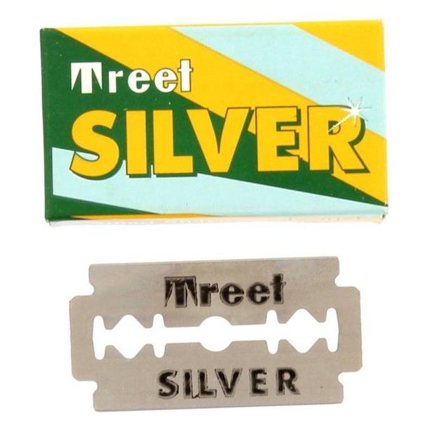 Treet Silver Double Edge Razor Blades, 10 pack
