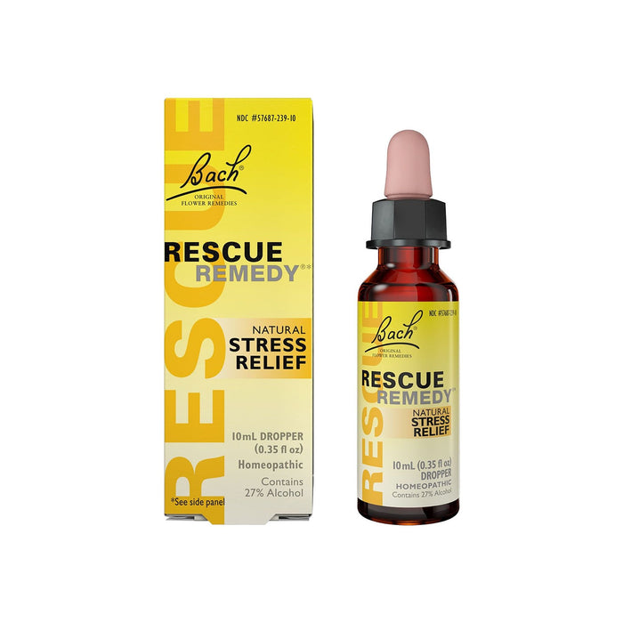 Bach Flower Rescue Remedies Natural Stress Relief Dropper 10 mL