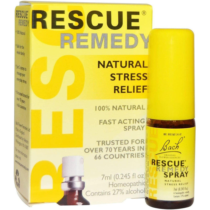 Bach Flower Bach Flower Rescue Remedy Spray - Natural Stress Relief 0.25 oz Stress Relief Spray