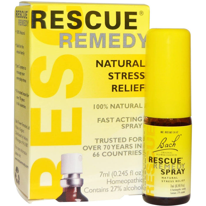 Bach Flower Rescue Remedy Spray - Natural Stress Relief 0.25 oz