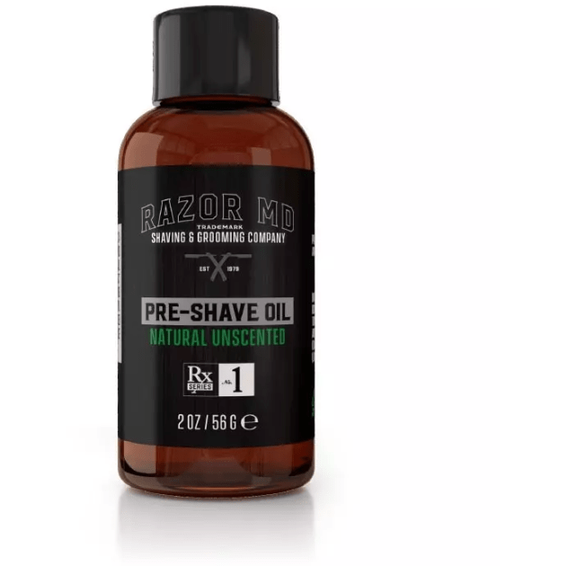 Razor MD Rx Natural Unscented Pre-Shave Oil 2 oz