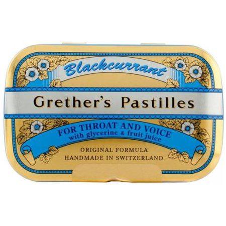 Grether's Pastilles Blackcurrant Sugar-free 44 Lozenges
