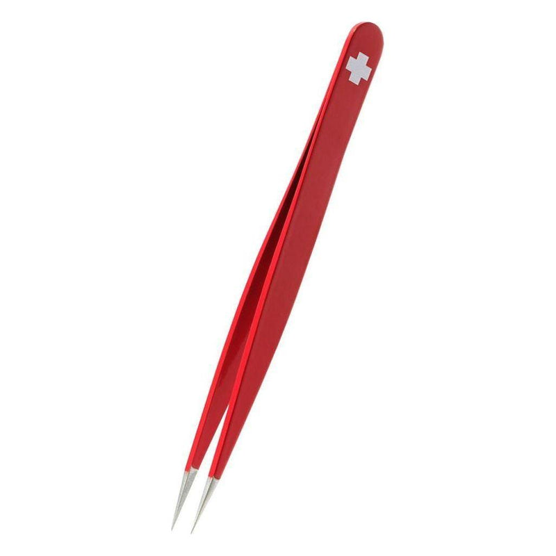 Rubis Rubis Tweezers Pointed Elegance Red Swiss Cross 9.5cm Tweezers
