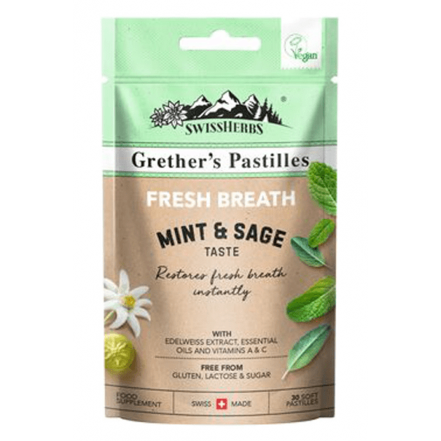 Grether's Fresh Breath Mint & Sage Pastilles 45g
