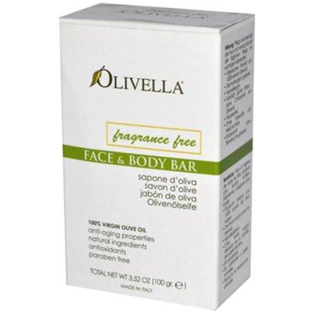 Olivella Fragrance Free Face and Body Bar 3.52 oz