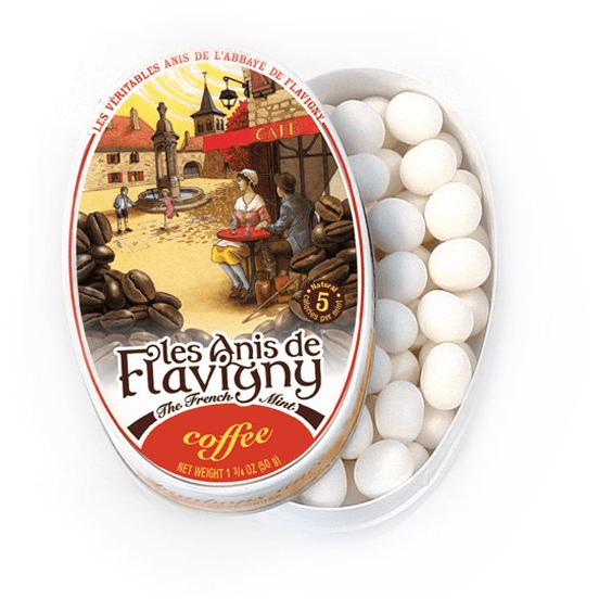Les Anis de Flavigny Coffee Flavored Hard Candy 50g tin