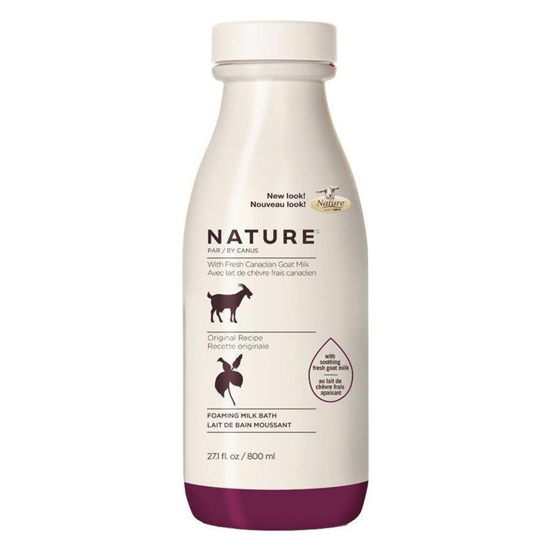 Canus Canus Nature Foaming Milk Bath with Fresh Canadian Goat Milk Original Recipe 27.1 Oz Bath