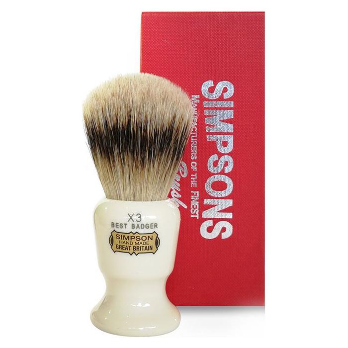 Simpsons Commodore X3 Best Badger Hair Shaving Brush Large