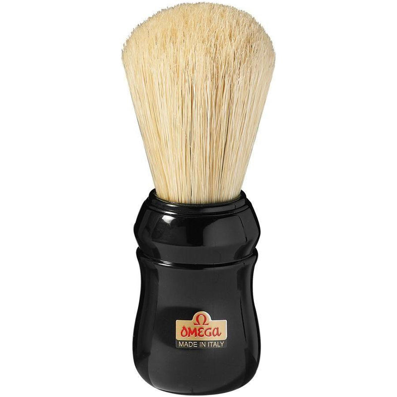 Omega Omega Boar Bristle Shaving Brush Variable Color ( Red White Black) Handle #10049 Shaving Brush