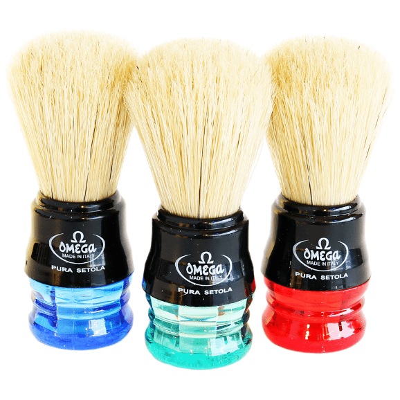Omega Omega Boar Bristle 2 Color Handle Shaving Brush Variable Color #10077 Shaving Brush