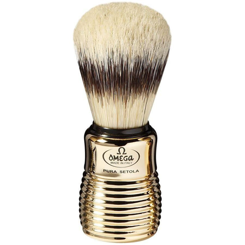 Omega Omega Pure Bristle Shaving Brush Gold Handle #11205 Shaving Brush
