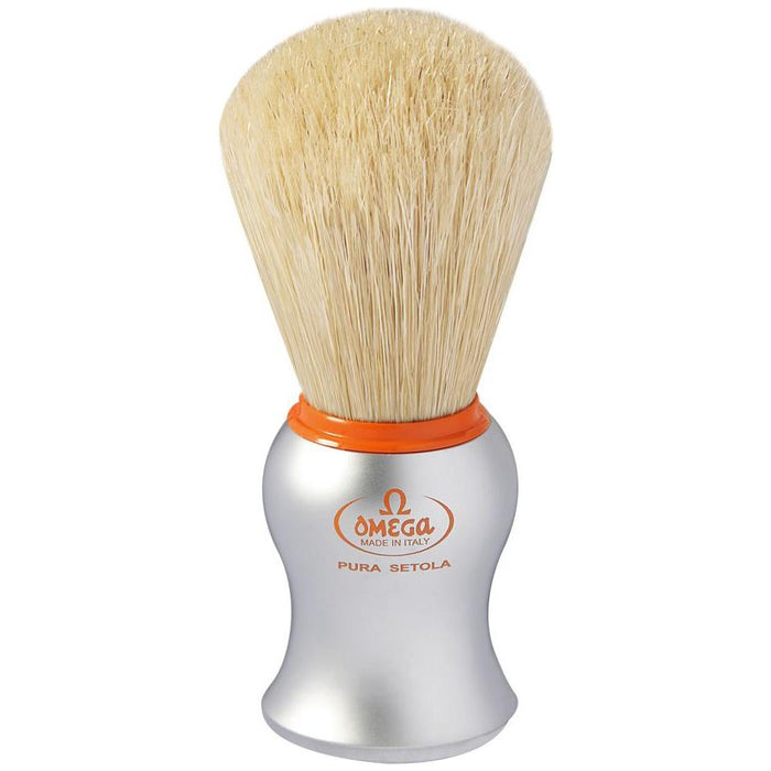 Omega Boar Shaving Brush Silver Orange #11575