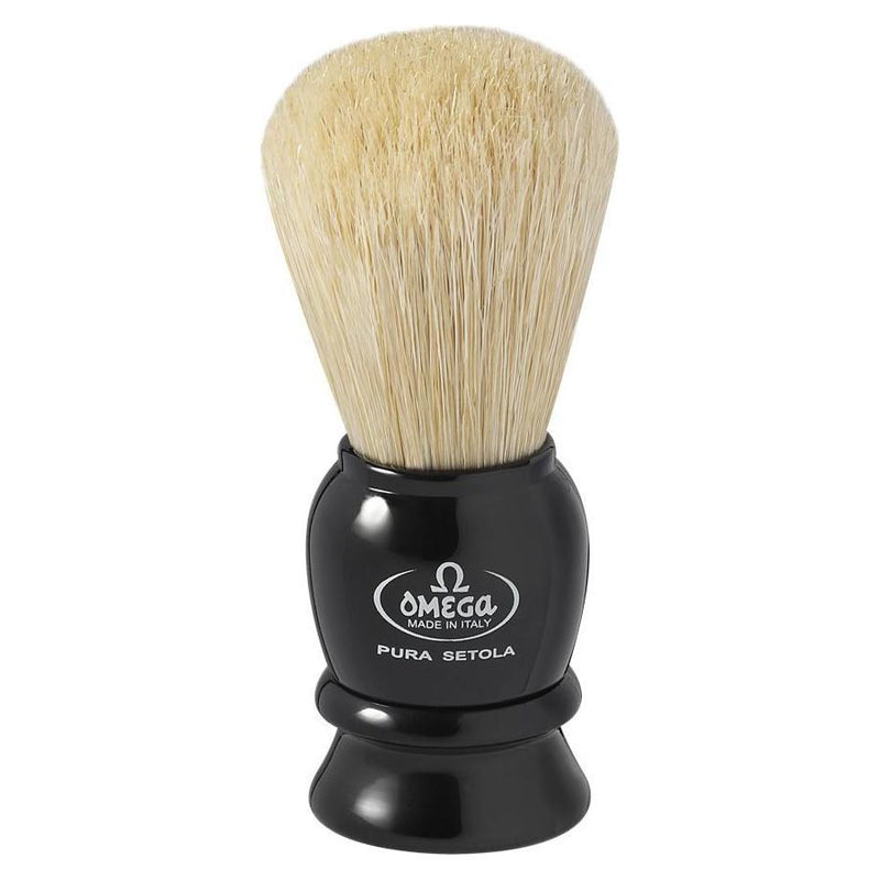 Omega Omega Pig Hair Black Handle Shaving Brush #13564 Shaving Brush Dark Slate Gray