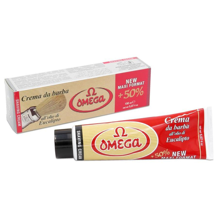Omega Eucalyptus Shaving Cream Tube 5.2Oz