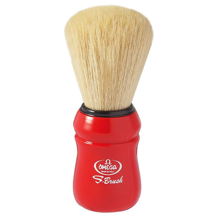 Omega S10049 S-brush Synthetic Shaving Brush - Variable Colors ( Red, White, Black)