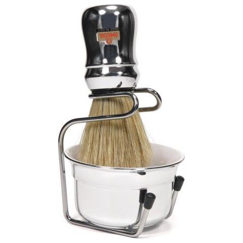 Omega 83.18 Shaving Brush, Bowl And Stand Set