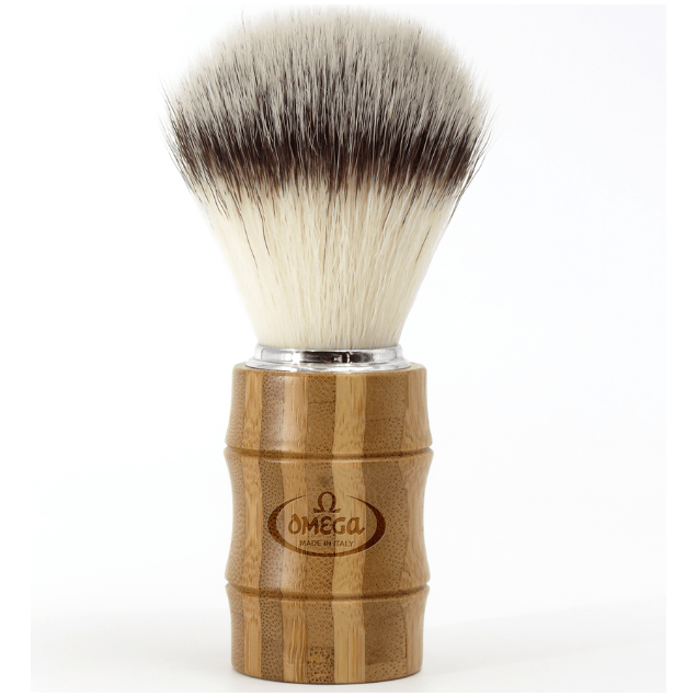 Omega Omega Premium Hi-Brush Synthetic Fiber Shave Brush W/ Bamboo Handle #0146831 Shave Brush