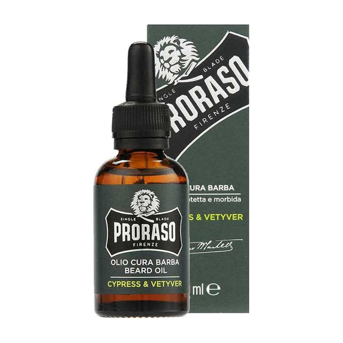 Proraso Single Blade Cypress & Vetyver Beard Oil 1 Oz